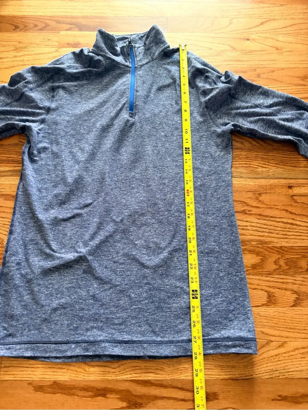 lululemon athletica Men's Surge Heathered Light Blue Quarter-Zip Pullover